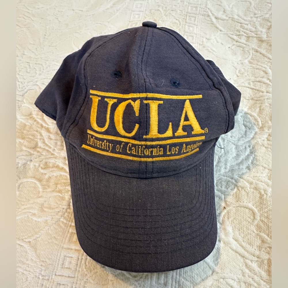 Vintage 1990’s UCLA New Era SnapBack Hat made In USA Navy Blue, Green, Gold, OS
